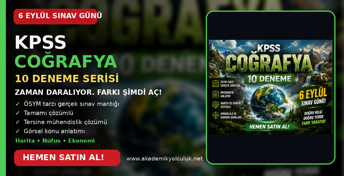 KPSS COĞRAFYA ŞIKLARIN ŞİFRESİ — 10’LU DENEME