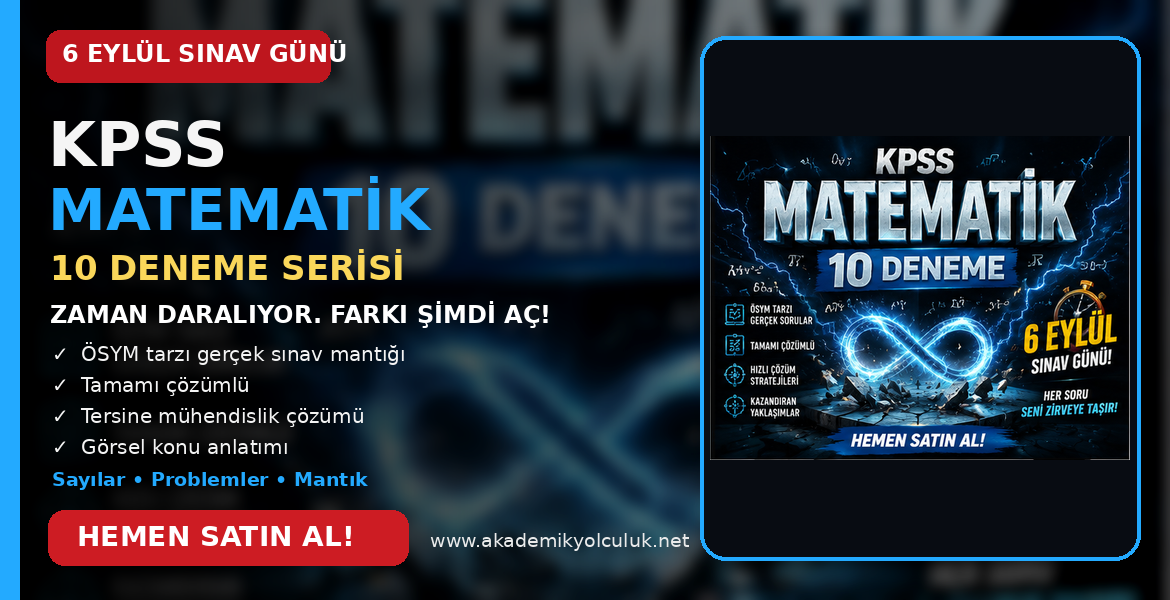 KPSS MATEMATİK ŞIKLARIN ŞİFRESİ — 10’LU DENEME