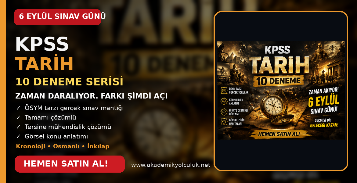KPSS TARİH ŞIKLARIN ŞİFRESİ — 10’LU DENEME