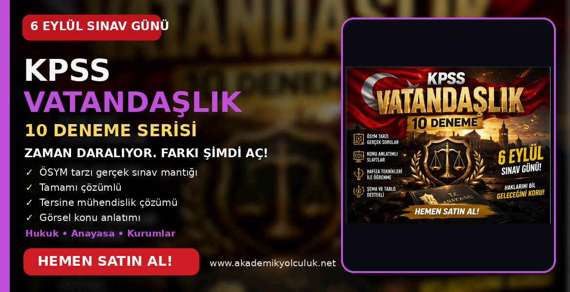 KPSS VATANDAŞLIK ŞIKLARIN ŞİFRESİ — 10’LU DENEME